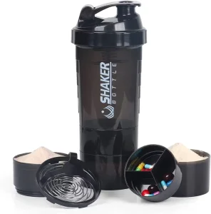 3 Layers Blender Shaker Protein Bottle Powder Shake Cup Water Bottle Plastic Mixing Cup Body Building Exercise Bottle