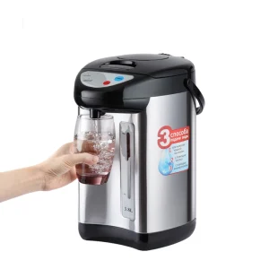 3-Liter Retro Electric Air Pot Thermopot with Boil-Dry Protection Keep Warm & Re-Boil Function for Hotel or Household Use