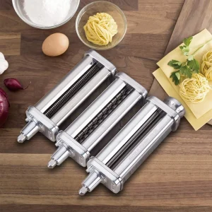 3 Piece Pasta Maker Attachment Pasta Roller Fettuccine Spaghetti Noodle Maker Stand Mixer Accessory