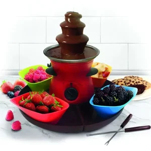 3 Tier Chocolate Fondue Fountain Electric Stainless Chocolate Melts Dipping Warmer Machine Melting Warming