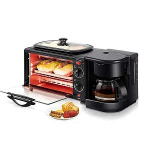 3 in 1 Breakfast Machine Bread Maker Toaster Electric Mini Oven Hot Dog Machine Kitchen Cooking Roti Maker Household