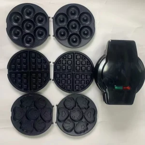 3 in 1 Breakfast Maker Detachable Plates Waffle Maker Non stick Plates Waffles Breakfast Snack Maker