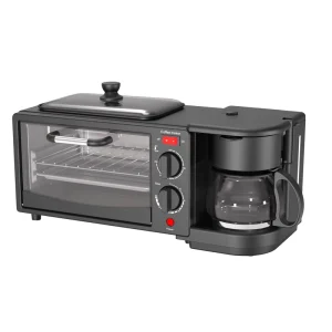 3 in 1 Breakfast Maker Machine Home Coffee BBQ Bread Machine Mini Oven