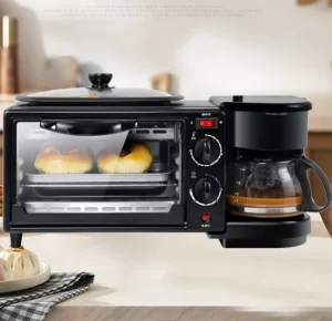 3 in 1 Breakfast Maker Multifunctional Home Breakfast Machine Mini Oven Coffee Maker