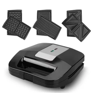 3 in 1 Electric Breakfast Sandwich Waffle Maker Machine Multi Functional Fried Egg Toaster Household
