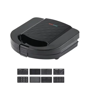 3-in-1 Electric Detachable Plate Mini Waffle Maker & Sandwich Maker for Household & Outdoor Use