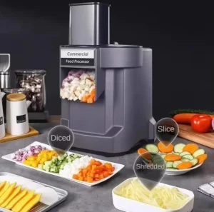 3 in 1 Electric Multifunctional Vegetable Chopper Cutter Slicer Dicer Machine for Onion Potato Commercial Food Processor