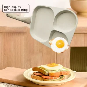 3 in 1 Frying Pan Non Stick Cookware Breakfast Makers Frying Pan Aluminum Fried Egg Pan