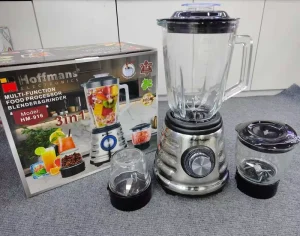 3 in 1 Household Blender 800W Multi-Speed Knob Control Thick Glass Jar Electric Food Processor for Tomatoes Pepper 220V