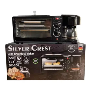 3 in 1 Household Breakfast Station Microwave Oven Coffee Maker Electric Frying Pan