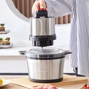 3 in 1 Household Electric Chicken Meat Vegetable Chopper 6L Automatic Slicer Grinder