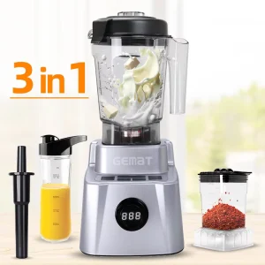 3 in 1 Ice Crusher Blender Kitchen Appliances Professional Commercial Blender Easy to Clean Fruit Juice Blender