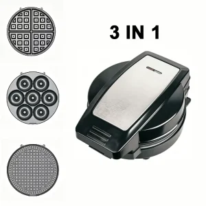 3 in 1 Multi functional Detachable Plates Non stick Coating Belgian Breakfast Waffle Maker