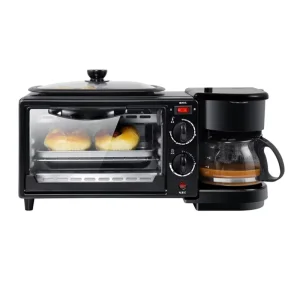 3 in 1 Multi functional Modern Design Home Breakfast Machine Mini Toaster Oven Bread Maker Coffee Maker