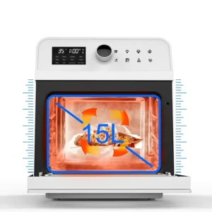 3 in 1 No Oil Air Fryer Smart Silver Visible Electric Steam Oven Stainless Steel