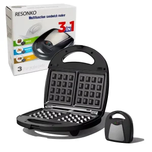 3 in 1 Sandwich Maker 750W Electric Breakfast Maker 3 in 1 Waffle Maker Household Electric Panini Press Toaster SW001