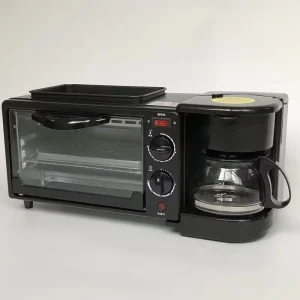 3 in 1 Versatile Breakfast Maker Includes Coffee, Griddle, and Toaster Function