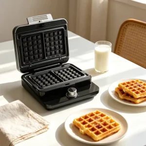 3 in 1 Waffle Iron and Sandwich Grill Easy Clean Removable Plates for Home Kitchen