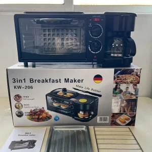 3 in One Breakfast Machine Electric Cooker Oven for Baking Kitchen Oven Bakery Home Use Bread Coffee Machine