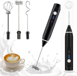 3-speed Drink Mixer Handheld Milk Frother USB Rechargeable Coffee Foam Maker Electric Milk Frother