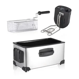 3.0L Deep Fryer Electric Home Use Deep Oil Fryer 4 Ring Anti Scalding