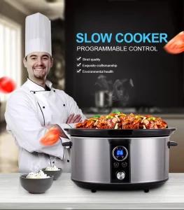 3.5L 4.5L 6.5L 8.0L Ceramic Pot Multi Cooker Food Grade Non Stick Programmable Electric Slow Cooker
