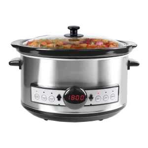3.5L Electric Multicooker Slow Cooker Kitchen Appliances Timer Keep Warm Function Non Slip Non stick Ceramic Inner Pot Portable