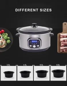3.7 Quart Time Setting Preset Multi Electric Cooker Industrial Programmable Professional Slow Cooker