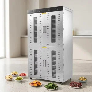 30 90°C Temperature Professional 80 96 Trays Commercial Food Dehydrator for Fruit and Vegetable Dryer