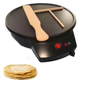 30 cm Diameter 1000W Portable Electric Crepe Maker with Auto Temperature Control and Non Stick for Household Use