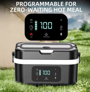 30000mAh 60W Fast Heating Electric Lunch Box 1.35L Portable Cordless USB C Food Stainless Steel Lunch Box
