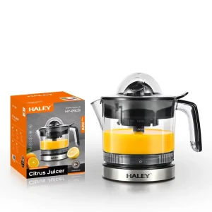 300W Electric Citrus Juicer 750ml Large Capacity with Glass Housing Stainless Steel Base for Household Outdoor Use HY-2905