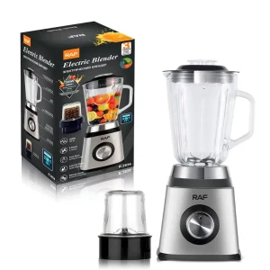 300W Household Electric 3 Speed Control 6 Blades Table Glass Cup Grinder 2 in 1 Blender