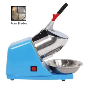 300W Snow Ice Shaver Electric Ice Crusher Machine Blue Steel Block Power Parts Sales Aluminium PCS Hotel