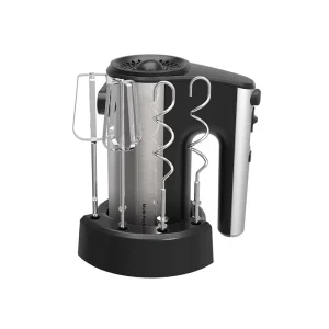 300W Stainless Steel Hand Held 5 Speed Hand Mixer Beater Ejector Button Electric Egg Beater for Home Kitchen Use (CE CB