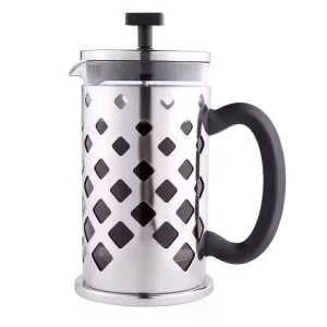 304 Grade Stainless Steel French Press Coffee Maker 20 Ounce with 4 Level Filtration System Glass Coffee Press