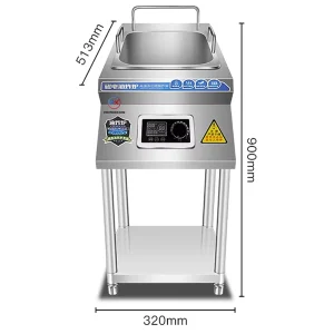 304 Stainless Steel Commercial Electric Oil Frying Machine Deep Fryer for Korean Corn Dog with Stand