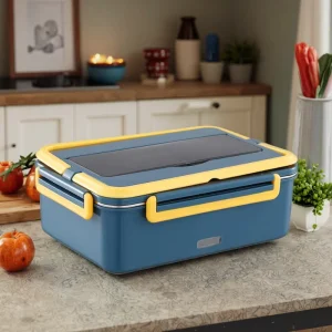 304 Stainless Steel Electric Heating Lunch Box for Office Workers 1.1 1.2L Capacity