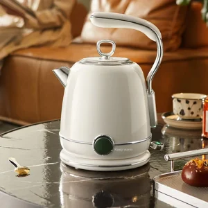 304 Stainless Steel Electric Kettle Boiler Retro Style Fast Heating for Kitchen