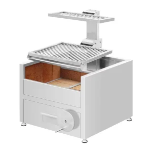 304 Stainless Steel Horizontal Adjusted Double Grilling Rotisserie Charcoal Barbecue Machine Brazilian Gaucho Bbq