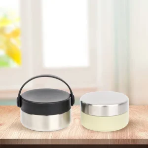 304 Stainless Steel Insulated Lunch Box Small Capacity Bento Adult Student Meal Bucket Vacuum Storage Pot