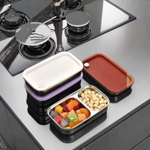 304 Stainless Steel Leak Proof Fresh Keeping Lunch Box Refrigerated Sealed Food Storage Container