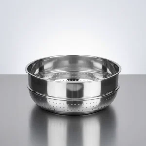 304 Stainless Steel Recessed Bottom Steamer Insert for Cookware Accessories