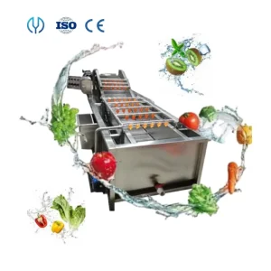 304 Stainless Steel Ultrasonic Automatic Fruit and Vegetable Ozone Air Bubble Washing Machine Line