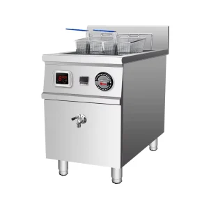 30L 5000W Double Tank Electric Deep Fryer for Restaurant Fast Food Commercial Stainless Steel Fryer with Front Oil Drain Taps