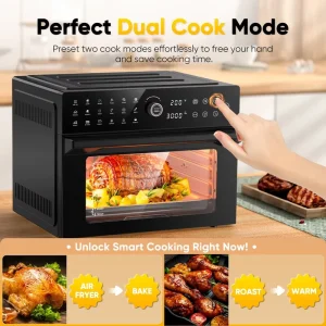 30L Air Fryer Oven Multifunctional 18-Preset Digital Countertop Oven Fast Heating for Energy-Saving Oil-Free Healthy