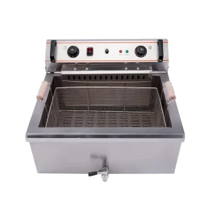 30L Commercial Stainless Steel Electric Countertop Deep Fryer Single Tank