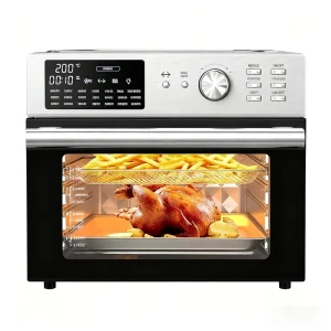 30L Electric Air Fryer Oven Household Stainless Steel Convection Oil-Free Deep Fryer with Observation Window