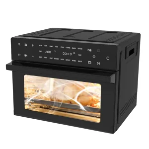 30L Electric Dual Cook Air Fryer Toaster Oven LCD Display Steam Function Countertop Convection for Household Use Roast Bake