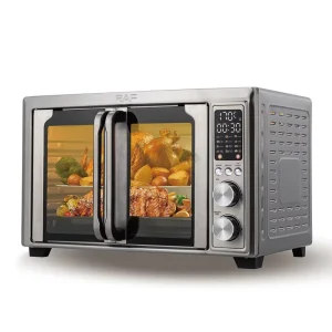 30L Electric Oven 1800W Air Fryer Oven 6 in 1 Kitchen Oven with Timer Temperature Control Glass Door Even Heat Cooking